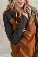 Ampersand Ave Ladies Amber Glow Doublehood Sweatshirt