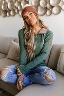Ampersand Ave Ladies Happy Place FullZip Sweatshirt