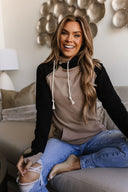 Ampersand Ave Ladies Long Way Home Doublehood Sweatshirt