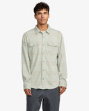 RVCA Mens Light Olive Vacancy Flannel LS