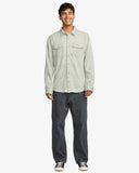RVCA Mens Light Olive Vacancy Flannel LS