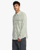 RVCA Mens Light Olive Vacancy Flannel LS