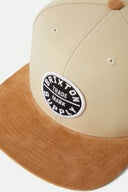 Brixton Mens Sand/Light Brown Corduroy Oath III Snapback