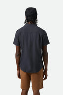 Brixton Mens Washed Black Charter Organic Cotton SS Shirt
