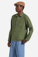Brixton Mens Wild Green Hasting Lightweight Flannel