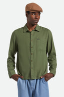Brixton Mens Wild Green Hasting Lightweight Flannel