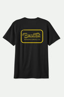 Brixton Mens Black/Dark Yellow Grade SS Tshirt