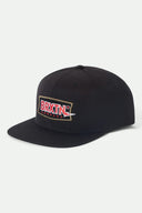 Brixton Mens Black Lightning MP Snapback