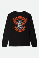 Brixton Men's Payson Black Standard Long Sleeve Tshirt