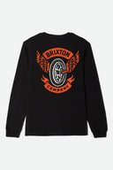 Brixton Men's Payson Black Standard Long Sleeve Tshirt