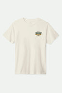 Brixton Mens Cream/Dark Green/Metal Bronze Regal SS Tshirt
