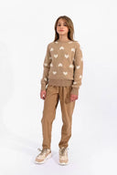 Molly Bracken Girls Casual Jumper W/Heart Pattern