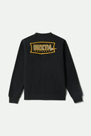 Brixton Mens Black Lightening Crewneck