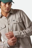 Brixton Mens Khaki The Daily Cotton LS Shirt