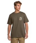 Billabong Mens Brown Last Light Premium SS Tshirt
