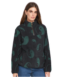 Volcom Ladies Black Combo Pheelin It Mock Neck Sweater