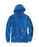 Carhartt Mens Beacon Blue Heather Loosefit Midweight Hoodie Sleeve Graphic
