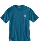 Carhartt Mens Deep Lagoon Heather Loosefit Heavyweight SS Pocket Tshirt