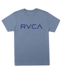 RVCA Mens Industrial Blue Big Rvca SS Tshirt