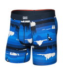 Saxx Mens Blue Iceberg Stripe Vibe Xtra Fly Boxer Brief