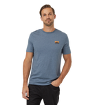 Ten Tree Mens Blue Mirage Heather/Cork Patch Tshirt