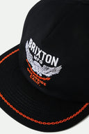 Brixton Mens Black Waller Snapback