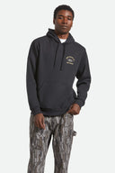 Brixton Mens Burnt Rubber Ford Built Tough Fleece Hoodie