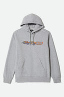 Brixton Men's Flames Gunmetal Heather Hoodie