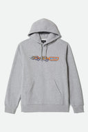 Brixton Men's Flames Gunmetal Heather Hoodie