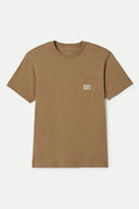 Brixton Mens Khaki Woodburn SS Tailored Pocket Tshirt