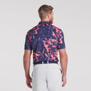 Puma Men's Mattr Broken Flower Deep Navy/Peach Frost Golf Polo