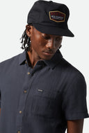 Brixton Mens Washed Black Charter Organic Cotton SS Shirt