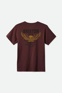 Brixton Mens Port Worn Wash Waller SS Tshirt