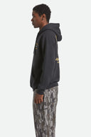 Brixton Mens Burnt Rubber Ford Built Tough Fleece Hoodie