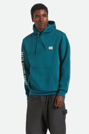 Brixton Mens Night Sage Woodburn Label Hoodie
