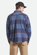 Brixton Men's Bowery Flannel Bering Sea/Mood Indigo LS Shirt