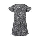 Koko Noko Girls Dark Blue/Off White Flowers Dress