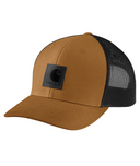 Carhartt Mens Carhartt Brown/BLack Rugged Flex Twill Mesh Back Logo Patch Cap