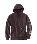Carhartt Mens Dark Sepia Loosefit Midweight Sleeve Graphic Hoodie
