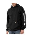 Carhartt Mens Black Loosefit Midweight Sleeve Graphic Hoodie