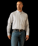 Ariat Mens Light Grey Olsen LS Wrinkle Free Classic Fit Shirt