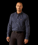 Ariat Mens Navy Orrell LS Wrinkle Free Classic Fit Shirt