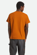 Brixton Mens Rustic Caramel Union SS Boxy Pocket Tshirt