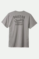 Brixton Mens Heather Grey Hubal SS Tailored Tshirt