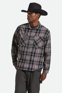 Brixton Mens Black/Charcoal Beige/Slate Vintage Wash Flannel