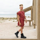 No Way Monday Girls Red Floral Dress
