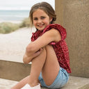 No Way Monday Girls Light Blue Slim Fit Jean Shorts