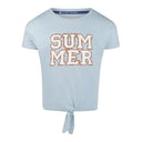 No Way Monday Girls Light Blue w/Tie Tshirt