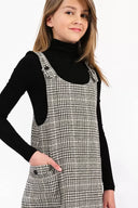 Molly Bracken Girls Plaid Overall Dress