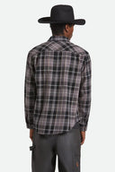 Brixton Mens Black/Charcoal Beige/Slate Vintage Wash Flannel